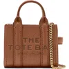 Marc Jacobs The Nano Charm Tote Leather Crossbody Bag In Argan Oil