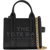 Marc Jacobs The Nano Charm Tote Leather Crossbody Bag In Black