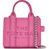 Marc Jacobs The Nano Charm Tote Leather Crossbody Bag In Bow Pink