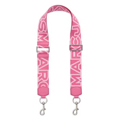Marc Jacobs The Outline Logo Bag Strap In Pink