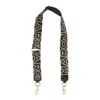 Marc Jacobs The Thin Outline Logo Webbing Strap In Black Gold