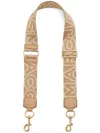 Marc Jacobs The Outline Logo Webbing Strap In Neutrals