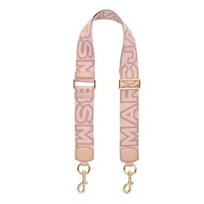 Marc Jacobs The Outline Logo Webbing Strap In ["pink"]
