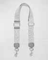 Marc Jacobs The Outline Monogram Webbing Strap In Wolf Grey Multi