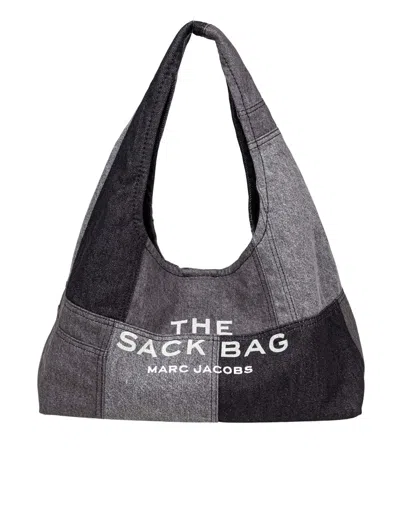 Marc Jacobs The Patchwork Denim Sack Bag, Black Denim