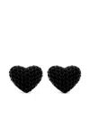 Marc Jacobs The Pave Balloon Heart Earrings In Black