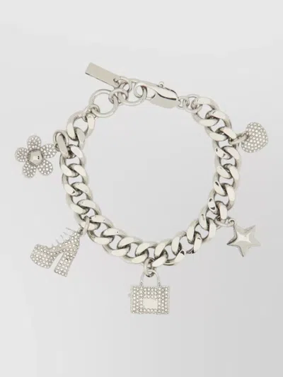 Marc Jacobs The Pave Mini Icon Charm Bracelet In Metallic