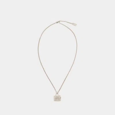 Marc Jacobs The Pave Tote Necklace -  - Metal - Silver In Metallic