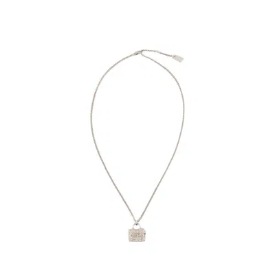 Marc Jacobs The Pave Tote Necklace - Metal - Silver In Gold