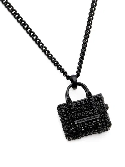 Marc Jacobs The Pave Tote Necklace In Black