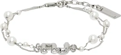 Marc Jacobs 'the Pearl Mj Balloon' Bracelet In Silver