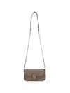 Marc Jacobs The Pebble Clover Chain Logo Shoulder Bag In Brown