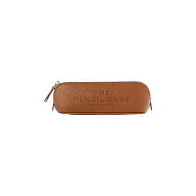 Pre-owned Marc Jacobs The Pencil Leather Case 'argan Oil' | Tan | Women's Size Onesize In Brown