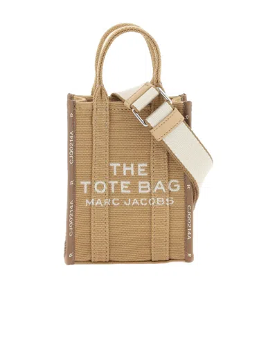 Marc Jacobs The Phone Tote Cotton-blend Bag In Brown