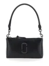 Marc Jacobs 'the Pochette' Black Shoulder Bag With Removable Top Handle And Front Plaque In Leather Woman In Black