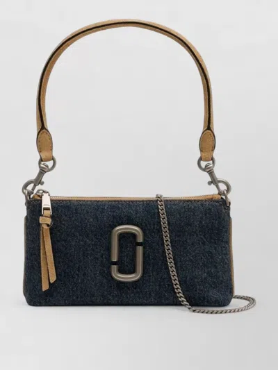 Marc Jacobs The Pochette Cotton Mini Bag Chain In Black