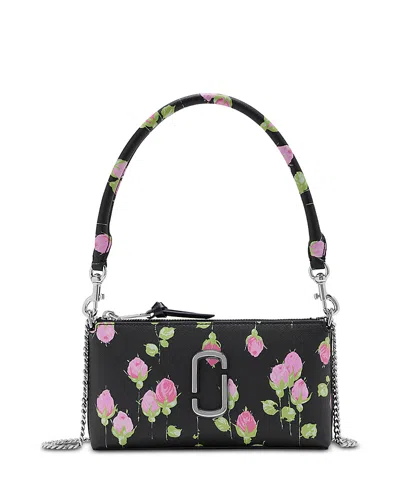 Marc Jacobs The Pochette Floral Wallet On Chain In Black