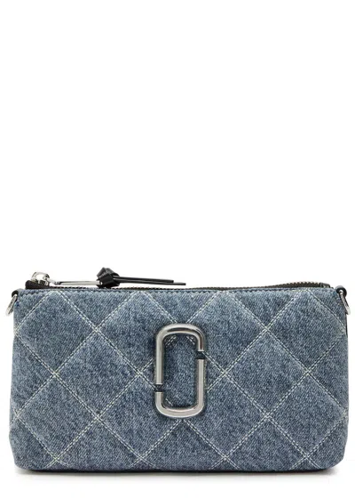 Marc Jacobs The Pochette Quilted Denim Shoulder Bag In Blue