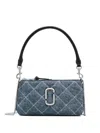 Marc Jacobs The Pochette Quilted Denim Snapshot In Blue