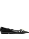 Marc Jacobs The Pointy Toe Ballerinas In Black