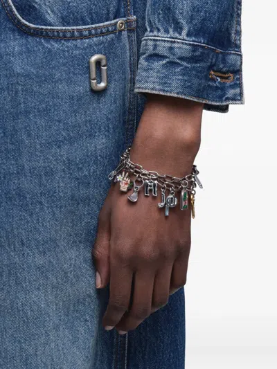 Marc Jacobs The Pop Americana Charm Bracelet In Gray