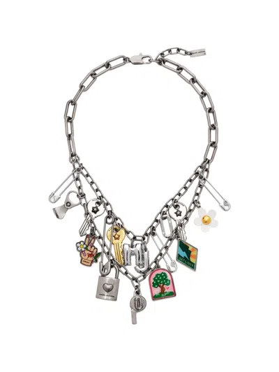 Marc Jacobs The Pop Americana Charm Necklace In White