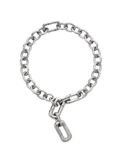 Marc Jacobs The Pop J Marc Crystal-embellished Necklace In White