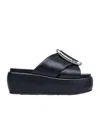 Marc Jacobs The Pop J Marc Platform Wedge Slide Sandal In Black