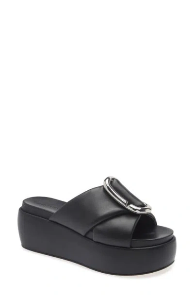 MARC JACOBS MARC JACOBS THE POP J MARC PLATFORM WEDGE SLIDE SANDAL