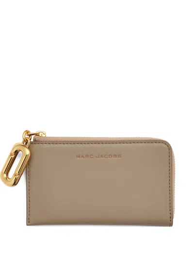 Marc Jacobs Portasheet Mini Leather Wallet With Polyurethane Coating In Nude