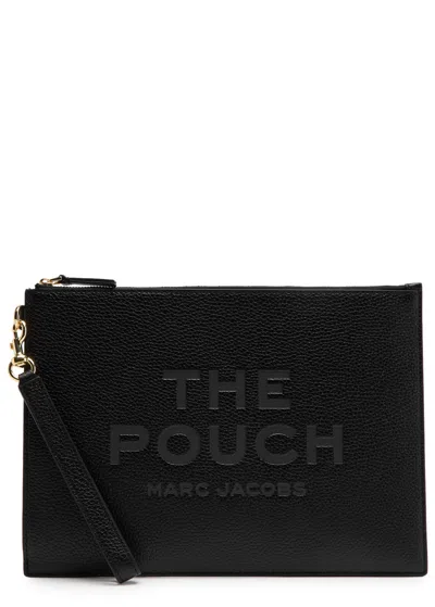 Marc Jacobs The Pouch Large Leather Pouch In Black
