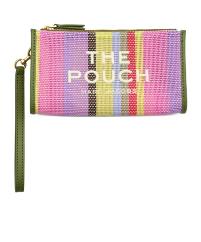 MARC JACOBS MARC JACOBS STRIPED MESH POUCH