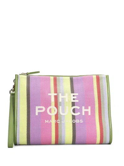 Marc Jacobs The Pouch Striped Clutch Bag In Multi
