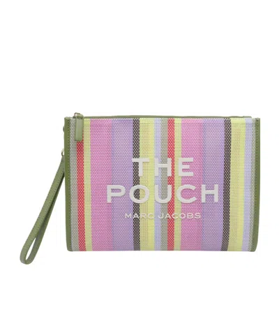 Marc Jacobs The Pouch Striped Clutch Bag In Multi