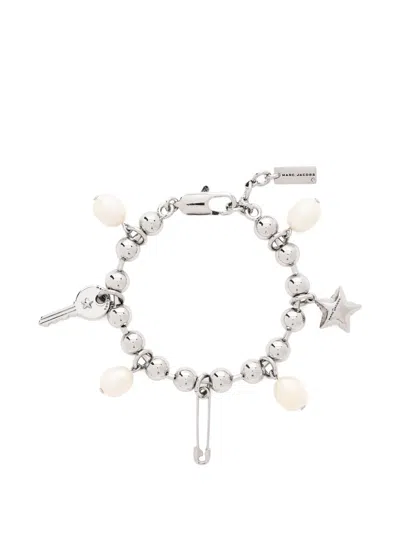 Marc Jacobs The Punk Beauty Charm Bracelet In Metallic