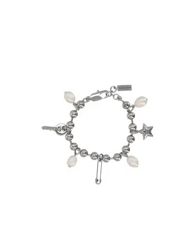 Marc Jacobs The Punk Beauty Charm Bracelet In Metallic