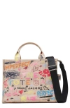Marc Jacobs The Punk Scribble Medium Canvas Tote Bag In Multi