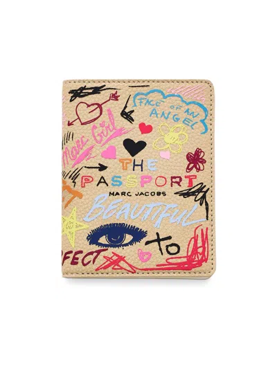 Marc Jacobs The Punk Scribble Passport Case In Multi