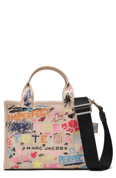 Marc Jacobs The Punk Scribble Small Canvas Tote Bag In Multi
