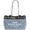 Marc Jacobs The Quilted Denim Chain Sack Bag