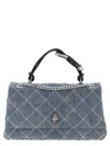 Marc Jacobs The Quilted Denim Dual Medium Shoulder Bag In Blue