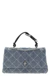Marc Jacobs The Quilted Denim Dual Medium Shoulder Bag In Blue