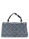 Marc Jacobs The Quilted Denim Dual Medium Shoulder Bag In Blue
