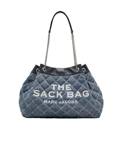 Marc Jacobs The Quilted Denim Large Chain Sack Bag