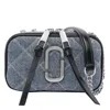 Marc Jacobs Denim Softshot Quilted Chain Strap Bag In Blue