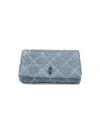 Marc Jacobs 'the Quilted Dual Chain' Denim Crossbody Bag