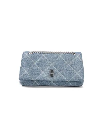 Marc Jacobs 'the Quilted Dual Chain' Denim Crossbody Bag