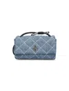 Marc Jacobs The Mini Dual Shoulder Bag In Quilted Denim Color Indigo Blue