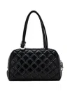 Marc Jacobs The Quilted Leather Dual Satchel Handbag In Black