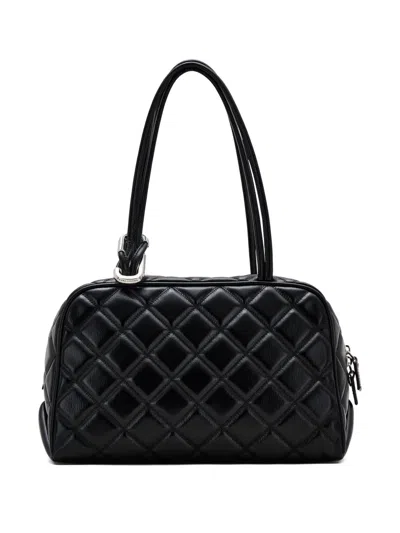 Marc Jacobs The Quilted Leather Dual Satchel Bag In Black
